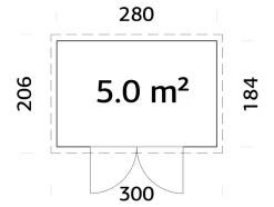 Palmako Redskabsrum*redskabsrum Alma 280 x 184 cm
