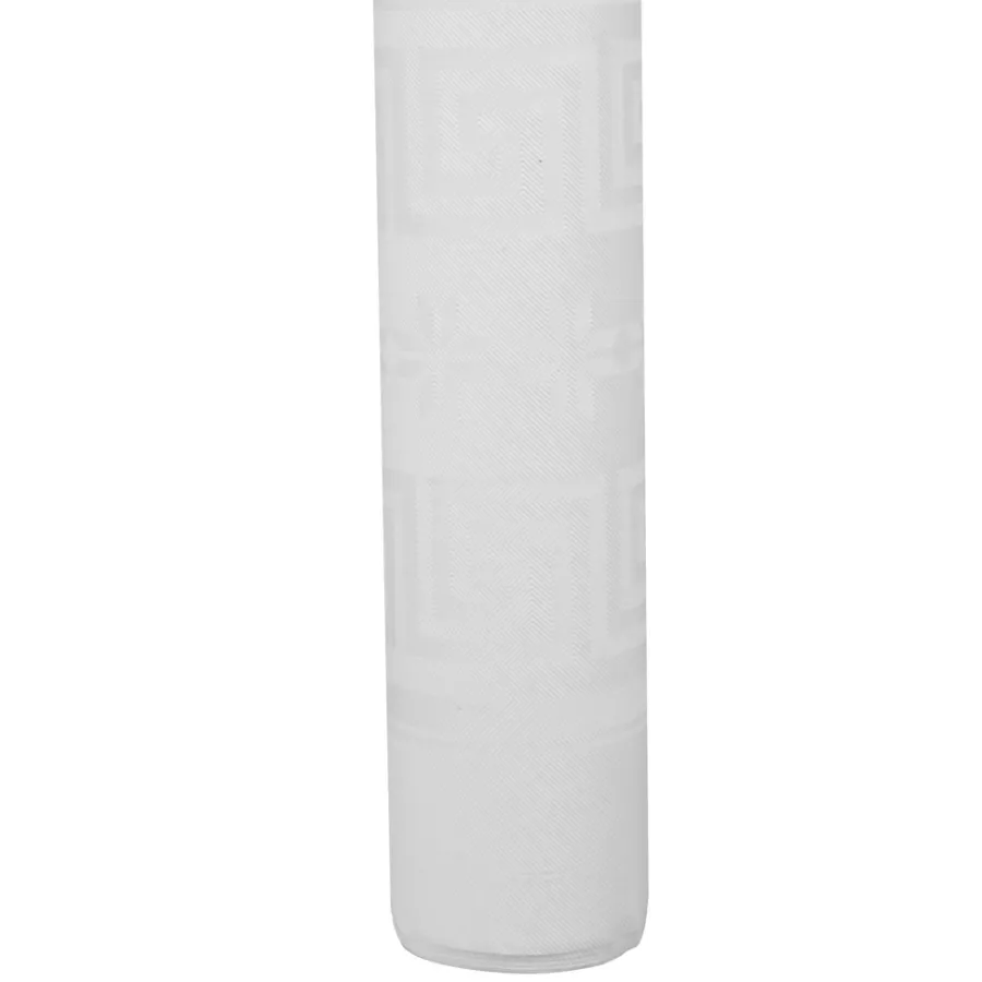 Pynt & Festudstyr|Boligindretning*Papirdug hvid med mønster 1,2 x 8 meter Hvid med damask-mønster
