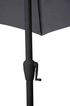 Sunlife® Sæsonafslutning|Parasoller & Markiser*Parasol Arizona grå m/krank og tilt Ø300 cm - Grå dug og sort stang