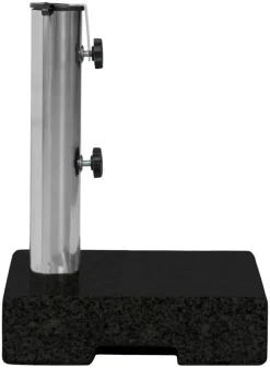 Parasoller & Markiser*Parasolfod halvrund B45 x D28 x H8/30 cm sort