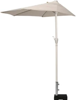 Parasoller & Markiser*Parasolfod halvrund B45 x D28 x H8/30 cm sort
