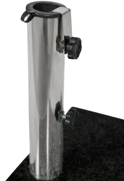 Parasoller & Markiser*Parasolfod halvrund B45 x D28 x H8/30 cm sort