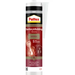 Pattex Silikone*sanitets- og byggesilikone grå