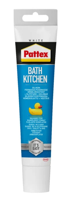 Pattex Silikone*Silikonefuge bad & køkken 50 ml Hvid