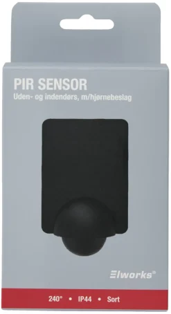 Elworks Sensorer*PIR-sensor 240° indendørs/udendørs - Sort