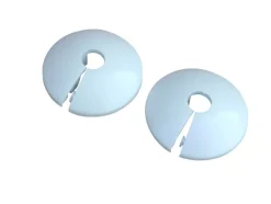 Vvs-Artikler*Plastroset 1/2" hvid - 2 stk.