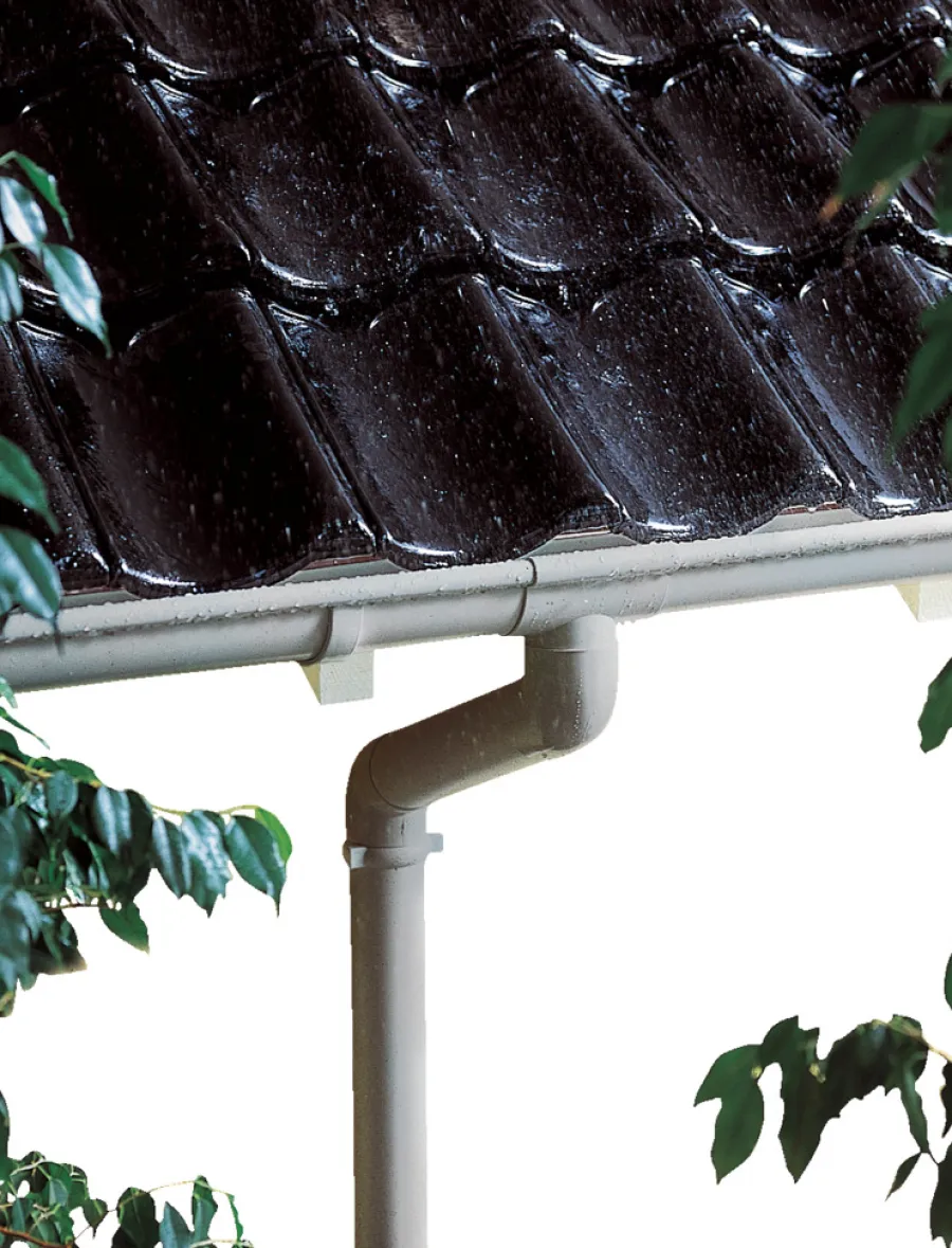 Rodena Tagrender*Plasttagrende grå - 4 m