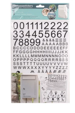 Postkasser|Husnumre & -Bogstaver*Postkassestickers med tal, bogstaver og figurer sort