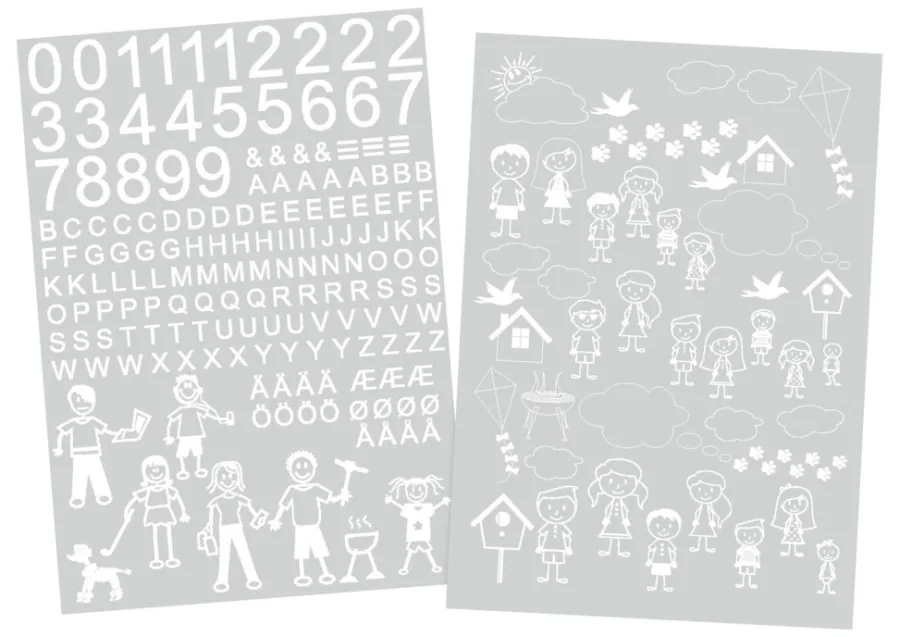 Postkasser|Husnumre & -Bogstaver*Postkassestickers med tal, bogstaver og figurer hvid