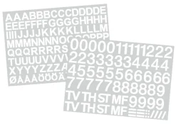 Postkasser|Husnumre & -Bogstaver*Postkassestickers med tal og bogstaver hvid