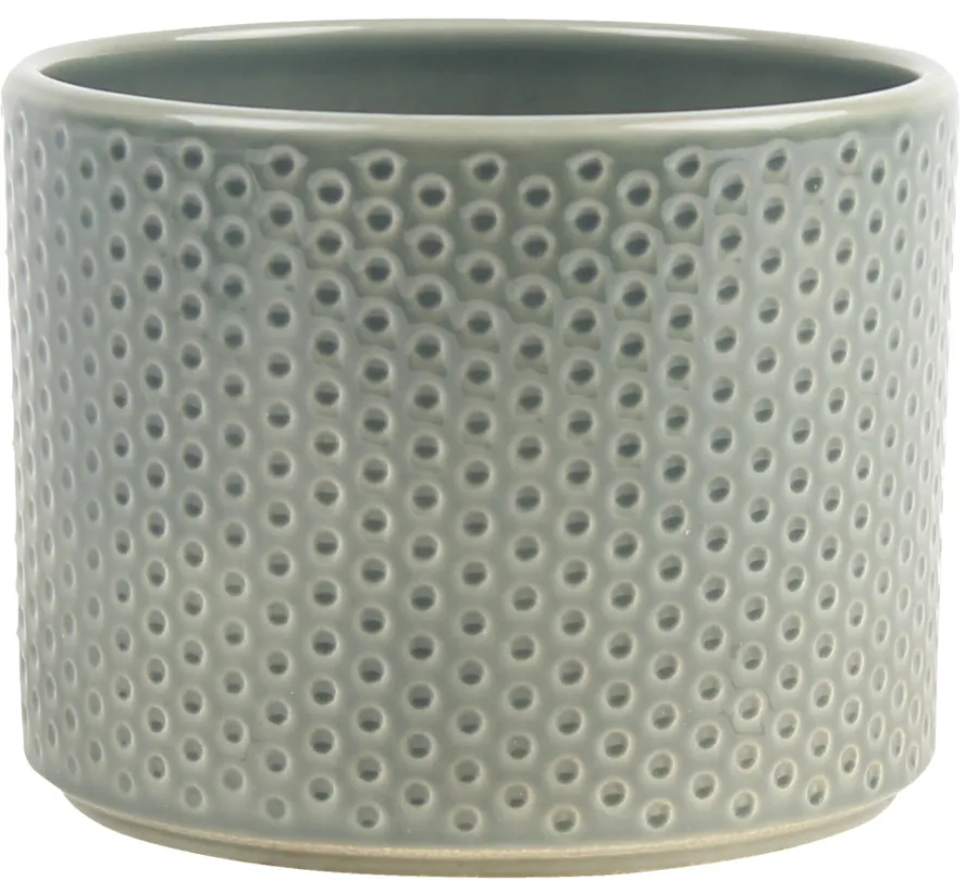 Scan-Pot Krukker*Potteskjuler Pillar Spots grågrøn Ø17 cm