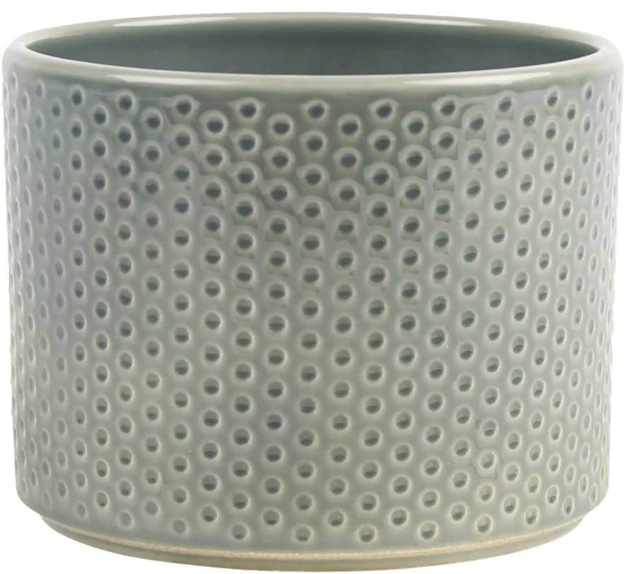 Scan-Pot Krukker*Potteskjuler Pillar Spots grågrøn Ø14 cm