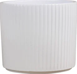 Scan-Pot Krukker*Potteskjuler Pillar Stripes hvid Ø17 cm