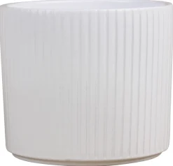 Scan-Pot Krukker*Potteskjuler Pillar Stripes hvid Ø21 cm