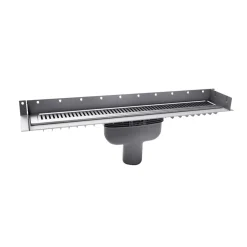 Purus Gulvafløb*Line afløbsrendesæt 1000 mm m/lodret afløb