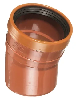 Kloakrør*PVC kloakbøjning 110 mm x 15 gr. rød