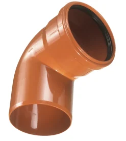 Kloakrør*PVC kloakbøjning 110 mm x 87 gr. rød