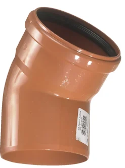 Kloakrør*PVC kloakbøjning 110 mm x 45 gr. rød