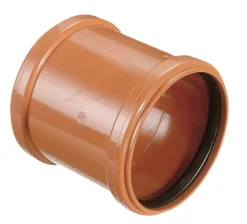 Kloakrør*PVC kloakskydemuffe 110 mm rød
