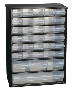 raaco Værktøjskasser|Opbevaringskasser*skuffereol stål/plast 42 x 30,6 x 15 cm Sort
