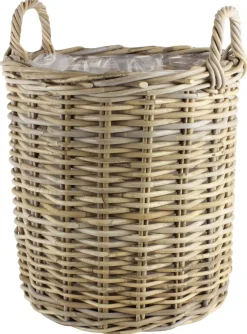 Scan-Pot Krukker*Rattankurv m/plast Ø30 cm