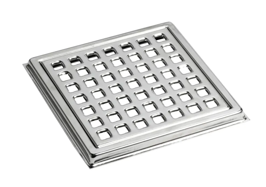 H.F. Hansen Gulvafløb*Rist og ramme til afløbsskål 155 x 155 mm -