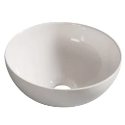 Håndvaske*Rund porcelænsvask fritstående/topmonteret Ø40 cm Hvid