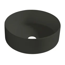 Håndvaske*Rund porcelænsvask fritstående/topmonteret Ø36 cm Sort