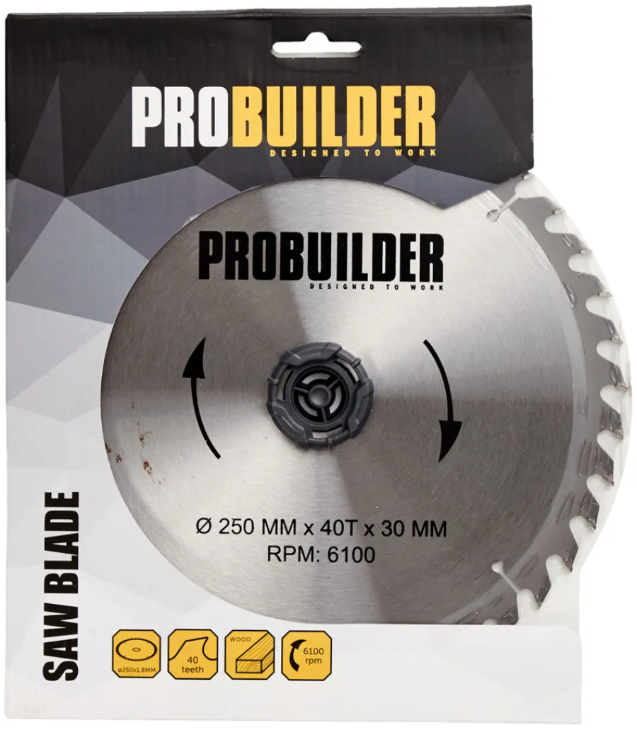 Probuilder Savblade & -Klinger*Rundsavsklinge Ø250 x 30 mm - 40T -