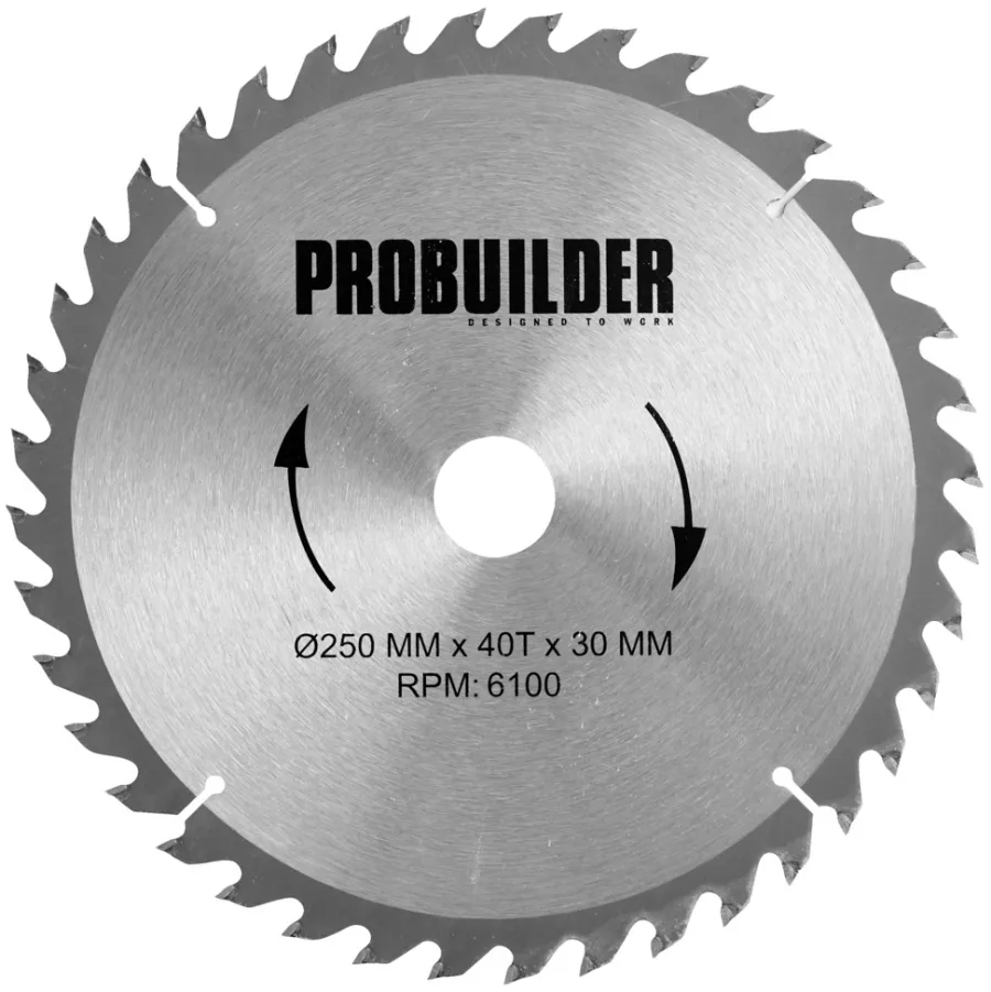 Probuilder Savblade & -Klinger*Rundsavsklinge Ø250 x 30 mm - 40T -