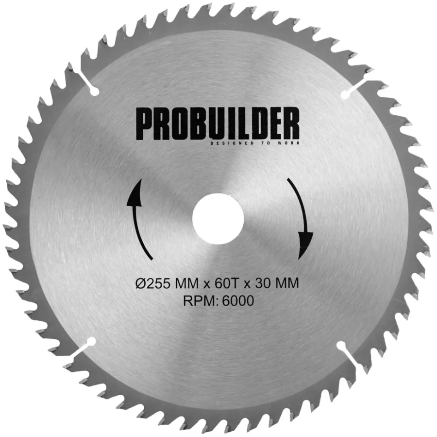 Probuilder Savblade & -Klinger*Rundsavsklinge Ø255 x 30 mm - 60T -