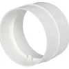 Ventilation*Samlestykke til flexslange Ø125-127 mm - hvid