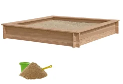 Nordic Play Sandkasser & Legehuse*Sandkasse m/sand lærk 150 x 150 cm -