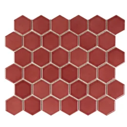 SCG Fliser & Klinker*Mosaik fliser brunrød 10 net (0,9 m²) Brunrød med glaseret finish