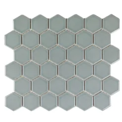 SCG Fliser & Klinker*Mosaik fliser sølvgrå 10 net (0,9 m²) Sølvgrå med glaseret finish