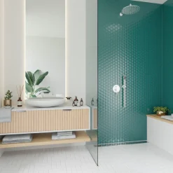 SCG Fliser & Klinker*Mosaik fliser turkisblå 10 net (0,9 m²) Turkisblå med glaseret finish