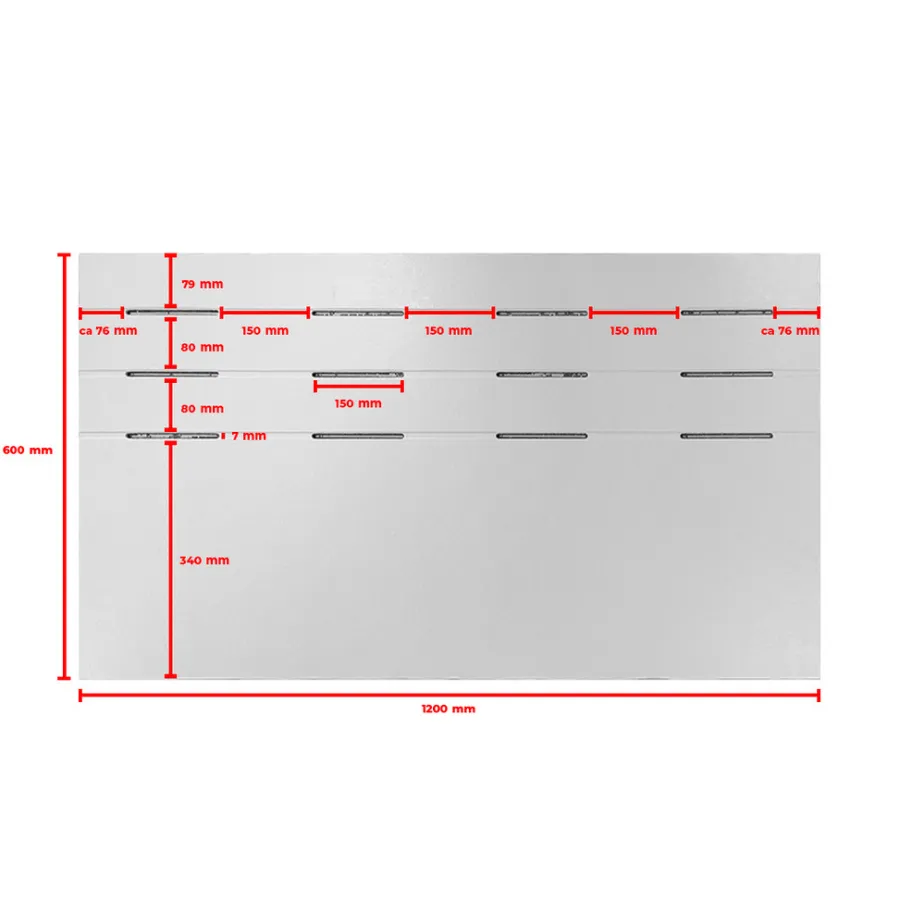SCG Fibercement*udhængsplade med net 600 x 1200 mm Hvid