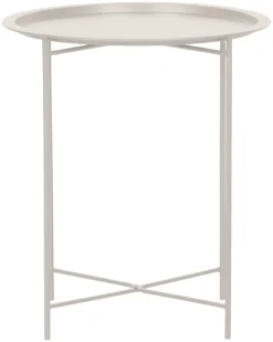 Sunlife® Sæsonafslutning|Haveborde*Sidebord Michigan stål Ø46,8 cm - Sandy grey