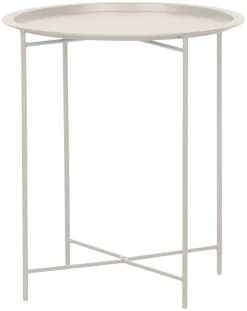 Sunlife® Sæsonafslutning|Haveborde*Sidebord Michigan stål Ø46,8 cm - Sandy grey