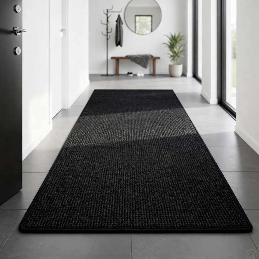 Boligindretning*Sisal tæppe 70 x 140 cm Antracit