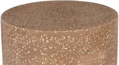 Havestole|Øvrige Havemøbler*Skammel i Ø37 x H40 cm Brun terrazzo