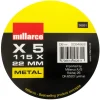 WORK it by millarco Skæreskiver*Skæreskiver til metal Ø115 mm - 5 pak