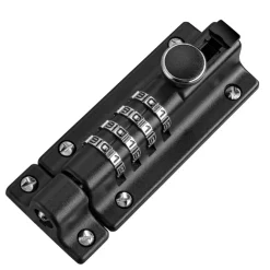 The lock Låsebeslag*Skudrigle med kodelås 120 x 48 mm Sort