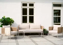 Envy Loungemøbler*Sofasæt m/hynder 4 dele natur -