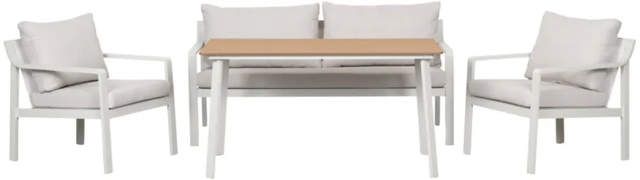 Sunlife® Sæsonafslutning|Loungemøbler*Sofasæt Philadelphia - Beige og natur