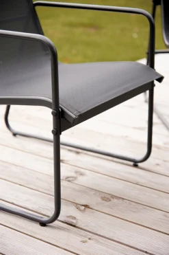 Envy Loungemøbler*Sofasæt stål 4 dele - Sort