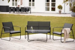 Envy Loungemøbler*Sofasæt stål 4 dele - Sort