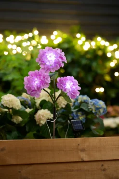 Garden® Sæsonafslutning|Solcellelamper*Solcelleblomst Hortensia -