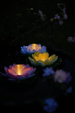 Outfit Sæsonafslutning|Solcellelamper*Solcelledrevet Lily åkande lampe -