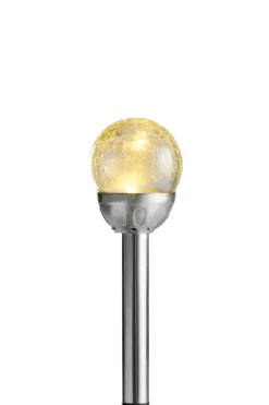 Garden® Sæsonafslutning|Solcellelamper*Solcellelamper Ø8 x H34 cm 3-pk. - Sølv